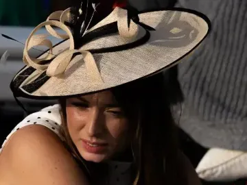 Racegoers in the grandstand