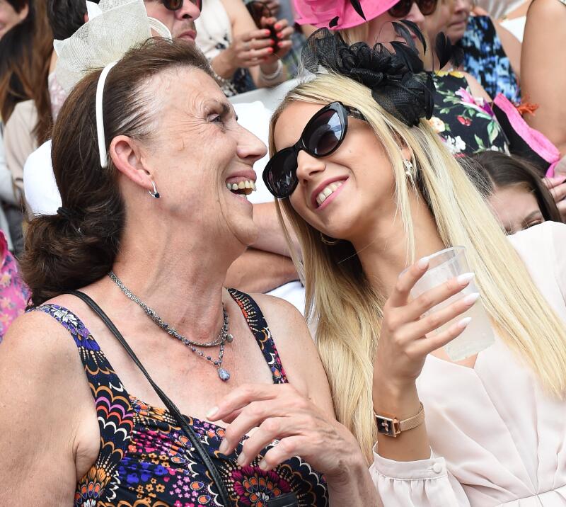 Two ladies enjoying their day at Great Yarmouth Races
