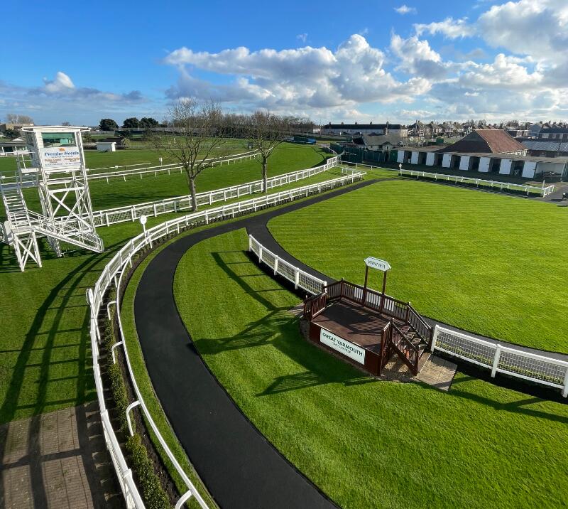 Winners enclosure at Great Yarmouth Racecourse