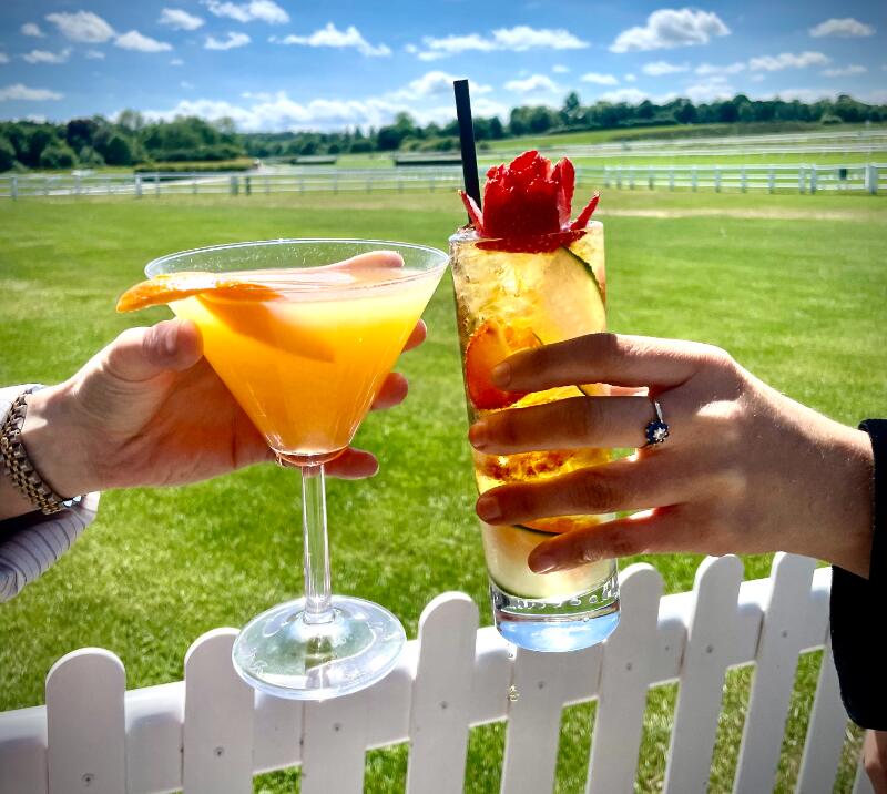 Summer Day Delegate Package at Great Yarmouth Racecourse. Images of cocktails at the racecourse