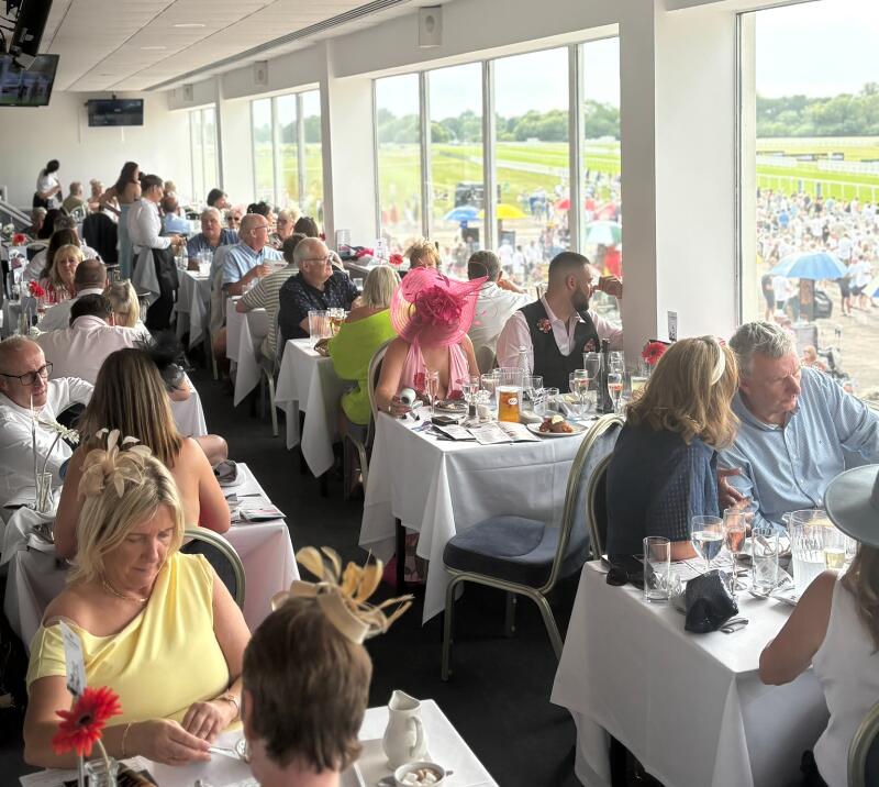 Tables in the restaurant at Great Yarmouth Racecourse