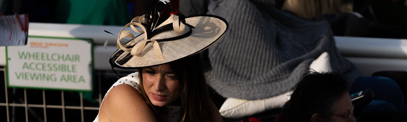 A number of racegoers in the wheelchair accessible area at Great Yarmouth Races